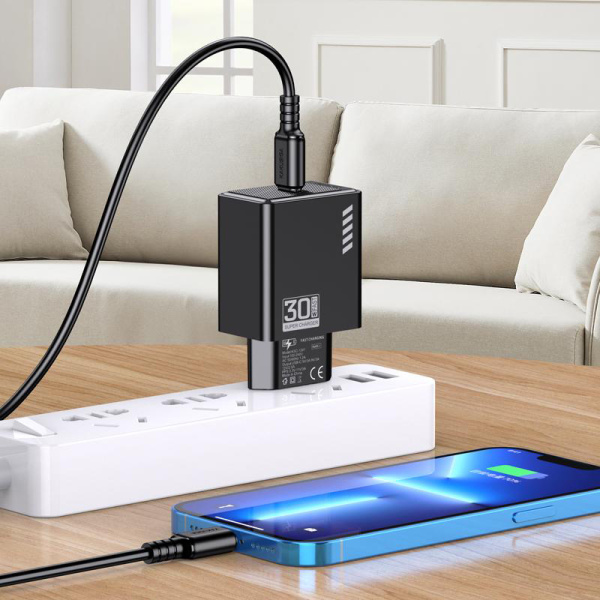 Alternative view of KAKUSIGA φορτιστής τοίχου KSC-1241, USB-C, 30W, μαύρος