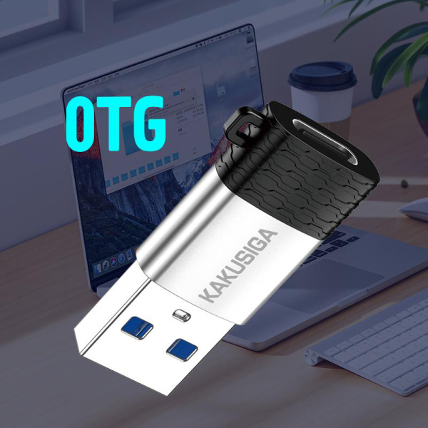 Alternative view of KAKUSIGA αντάπτορας USB-C σε USB KSC-1421, 5Gbps, 18W, γκρι