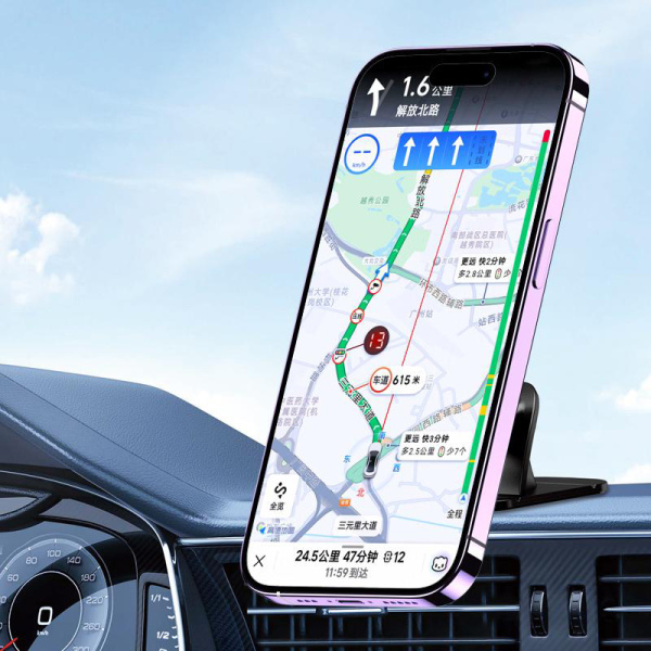 Alternative view of KAKUSIGA βάση smartphone αυτοκινήτου KSC-1705 για ταμπλό, μαγνητική, μαύρη