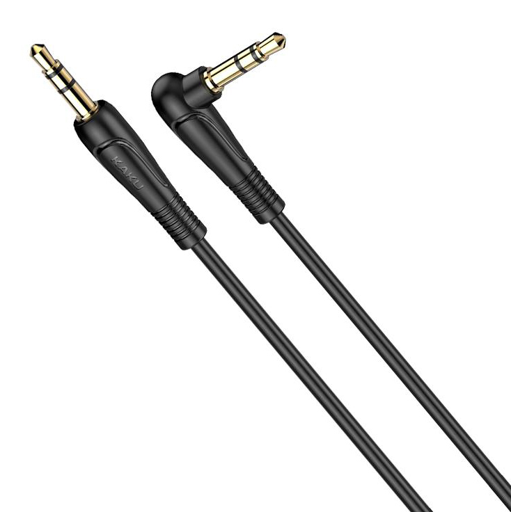 KAKUSIGA καλώδιο ήχου 3.5mm KSC-521, AUX, 90°, HiFi 1m, μαύρο - Image 2