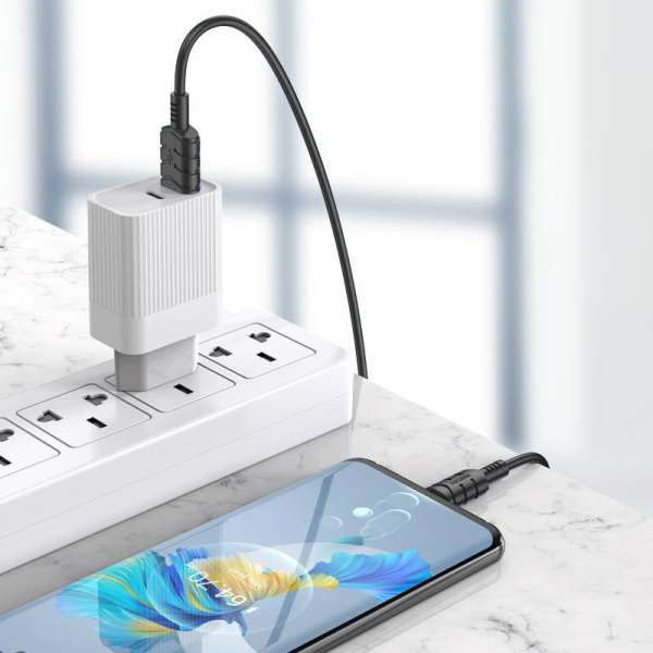 Alternative view of KAKUSIGA καλώδιο USB-C σε USB KSC-710, 3A, 480Mbps, 1.2m, λευκό