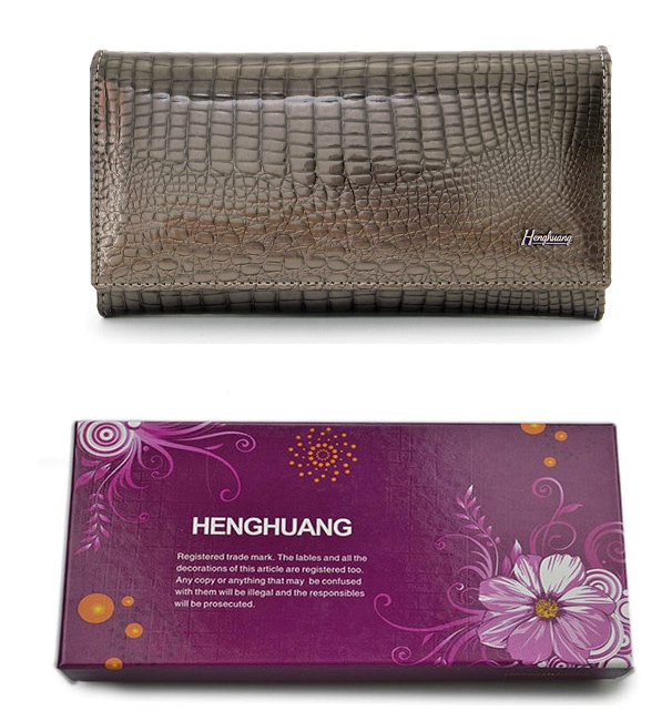 HENGHUANG γυναικείο πορτοφόλι LBAG-0029, δερμάτινο, γκρι - Image 4