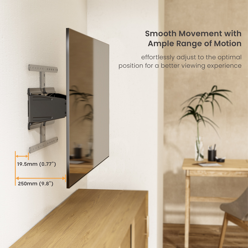 BRATECK επιτοίχια βάση τηλεόρασης LPA79-464, 43-90", έως 50kg, full motion - Image 5