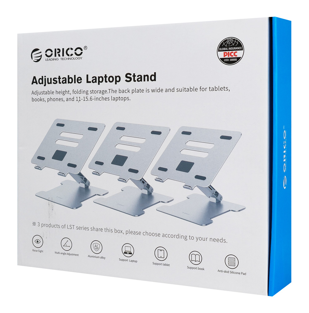 ORICO μεταλλική βάση για laptop/tablet LST-T1, 11~15.6", foldable, ασημί - Image 5