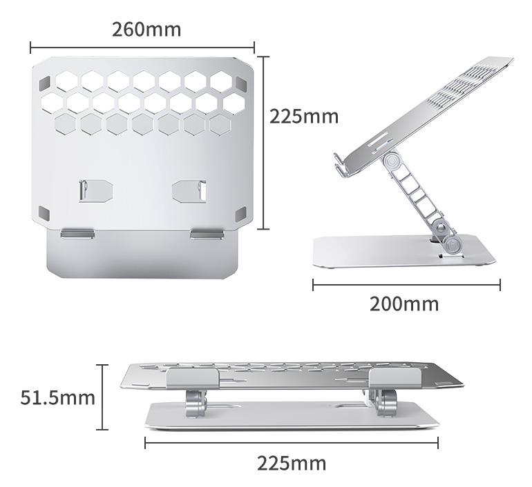 ORICO μεταλλική βάση για laptop/tablet LST02, 11~15.6", foldable, ασημί - Image 3