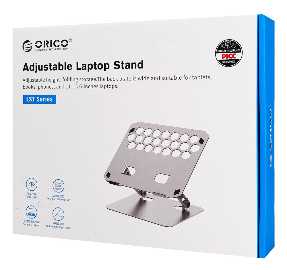 ORICO μεταλλική βάση για laptop/tablet LST02, 11~15.6", foldable, ασημί - Image 5
