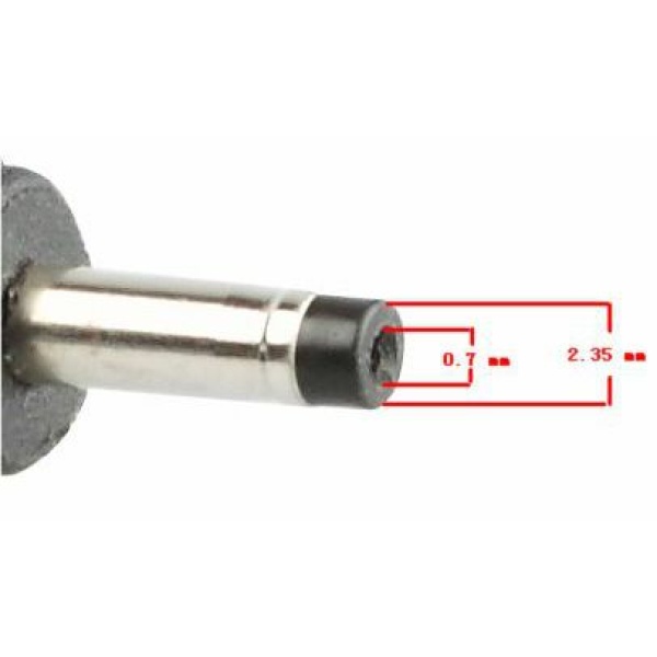 Alternative view of POWERTECH βύσμα για φορτιστή Asus laptop, M21, 19V, 2.35x0.7mm