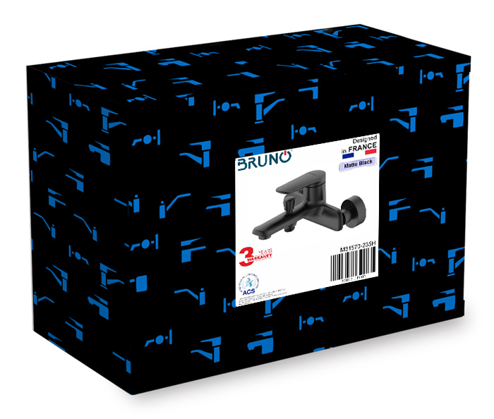 BRUNO μπαταρία τοίχου μπάνιου M31570-235H, αναμεικτική, μαύρη - Image 8