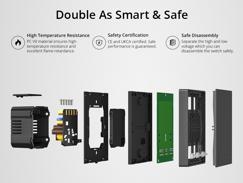 SONOFF smart διακόπτης M5-2C-86, διπλός, WiFi, γκρι - Image 4