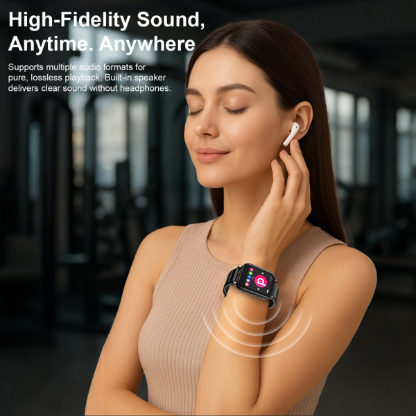Alternative view of RUIZU MP3 player M8, 1.54", 32GB, Bluetooth, ελληνικό μενού, μαύρο