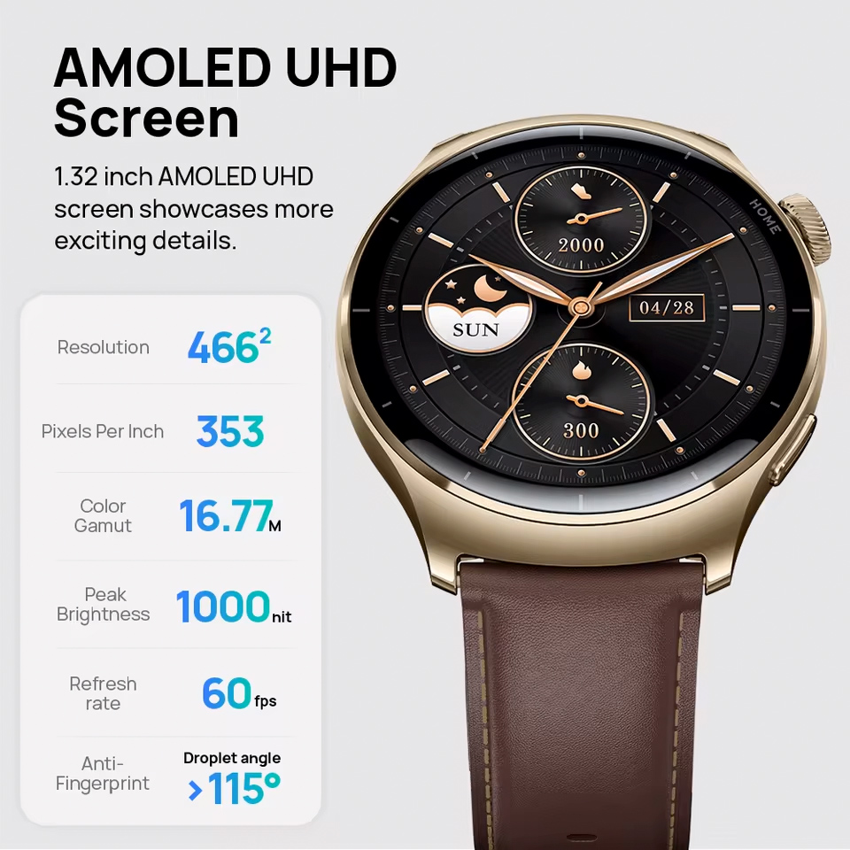 MIBRO smartwatch Lite 3 Pro με 2x λουράκια, heart rate, 1.32" AMOLED, GPS, 5 ATM, μαύρο/πράσινο - Image 4