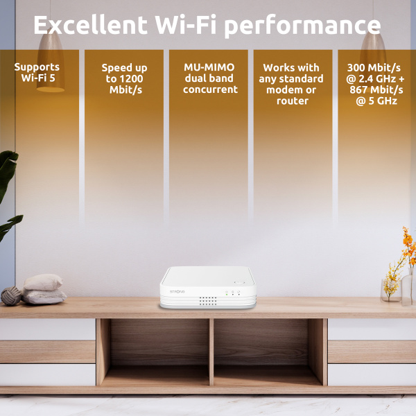 Alternative view of STRONG WiFi Mesh Home Kit ATRIA 1200 V2, 1200Mbps Dual Band, 2τμχ