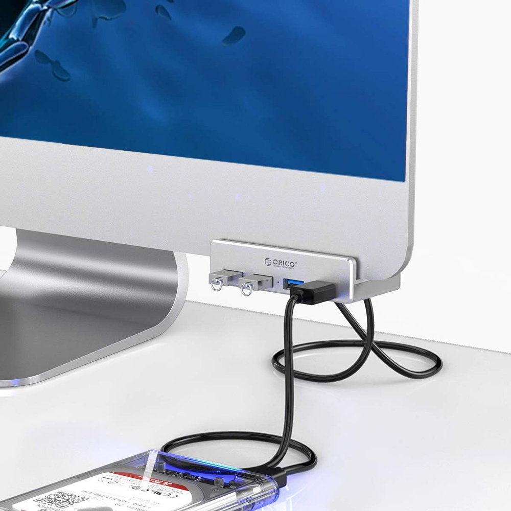 ORICO USB hub MH4PU-P με σφιγκτήρα, 4x θυρών, 5Gbps, USB σύνδεση, μαύρο - Image 4