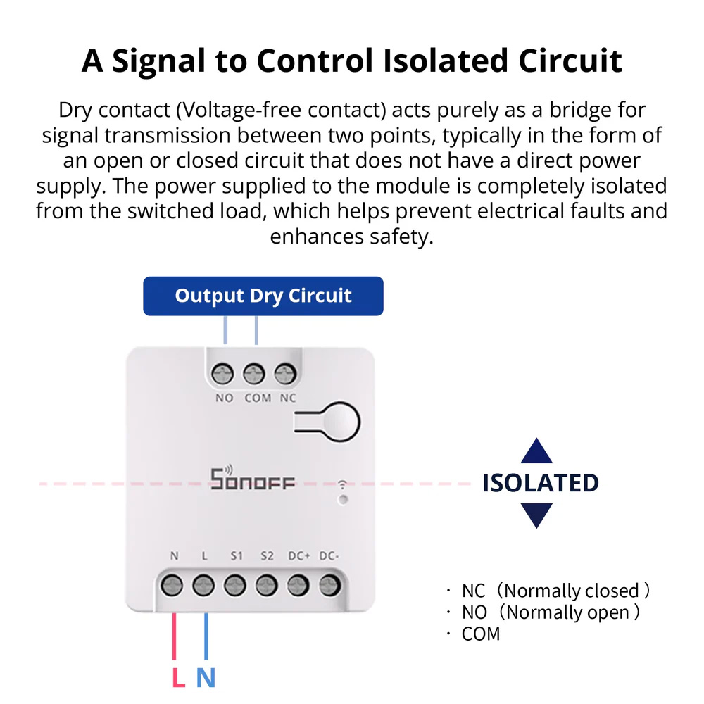SONOFF smart διακόπτης MINI-D, WiFi, συμβατός με Matter, λευκός - Image 3