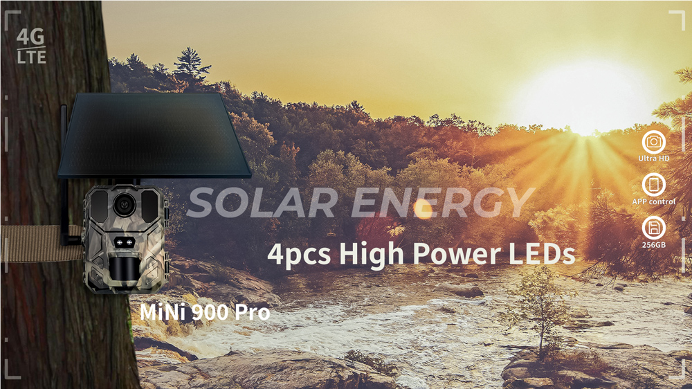 SUNTEK smart ηλιακή κάμερα κυνηγού Mini 900 Pro, PIR, 4G, 30MP/2K, SD, IP65 - Image 2