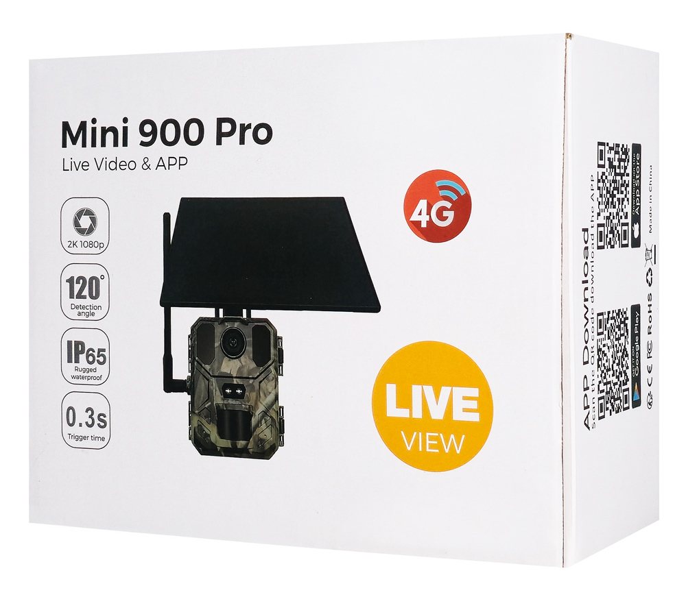 SUNTEK smart ηλιακή κάμερα κυνηγού Mini 900 Pro, PIR, 4G, 30MP/2K, SD, IP65 - Image 6