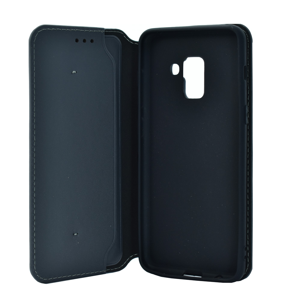 POWERTECH Θήκη Slim Leather για Samsung A5 2018, γκρι - Image 3