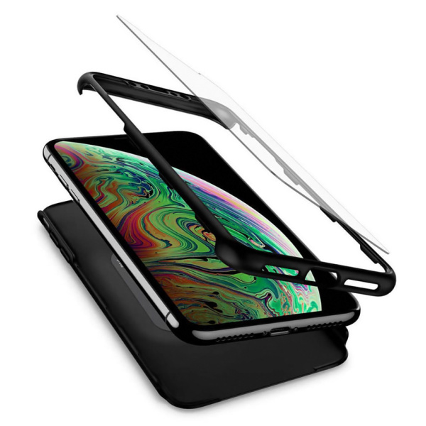 Alternative view of POWERTECH Θήκη Body 360° Tempered Glass, Huawei Y5 2019/Honor 8S, μαύρη