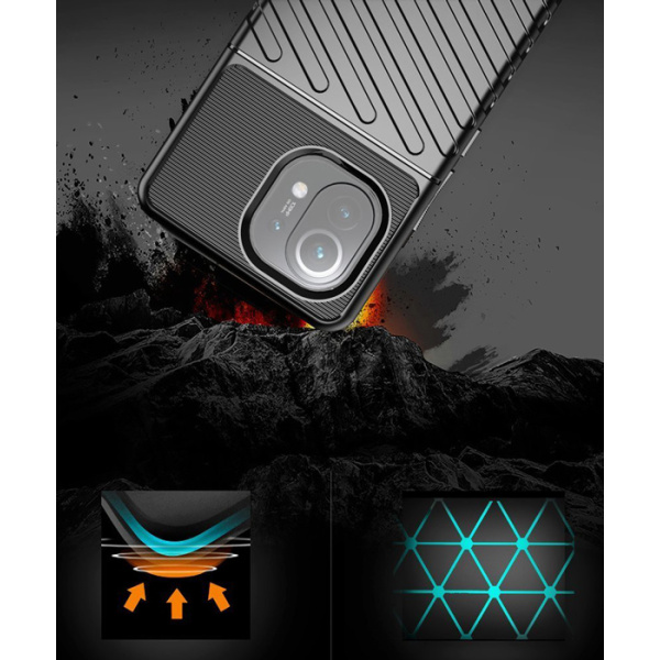 Alternative view of POWERTECH Θήκη Thunder MOB-1634 για Xiaomi Mi 11, μαύρη