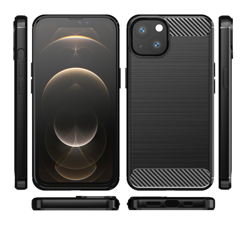 POWERTECH Θήκη Carbon MOB-1659 για iPhone 13 mini, μαύρη - Image 2