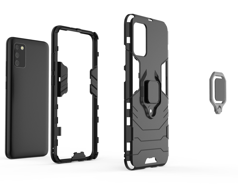 POWERTECH Θήκη Ring Armor MOB-1673 για Samsung A02s, μαύρη - Image 3