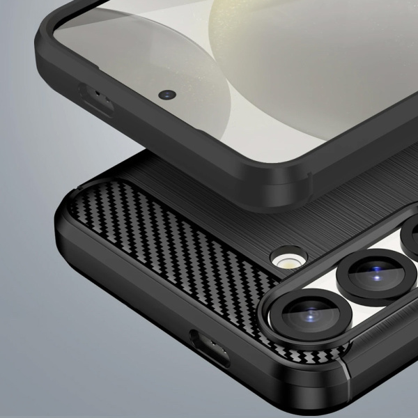 Alternative view of POWERTECH Θήκη Carbon MOB-2008 για Samsung S25, μαύρη