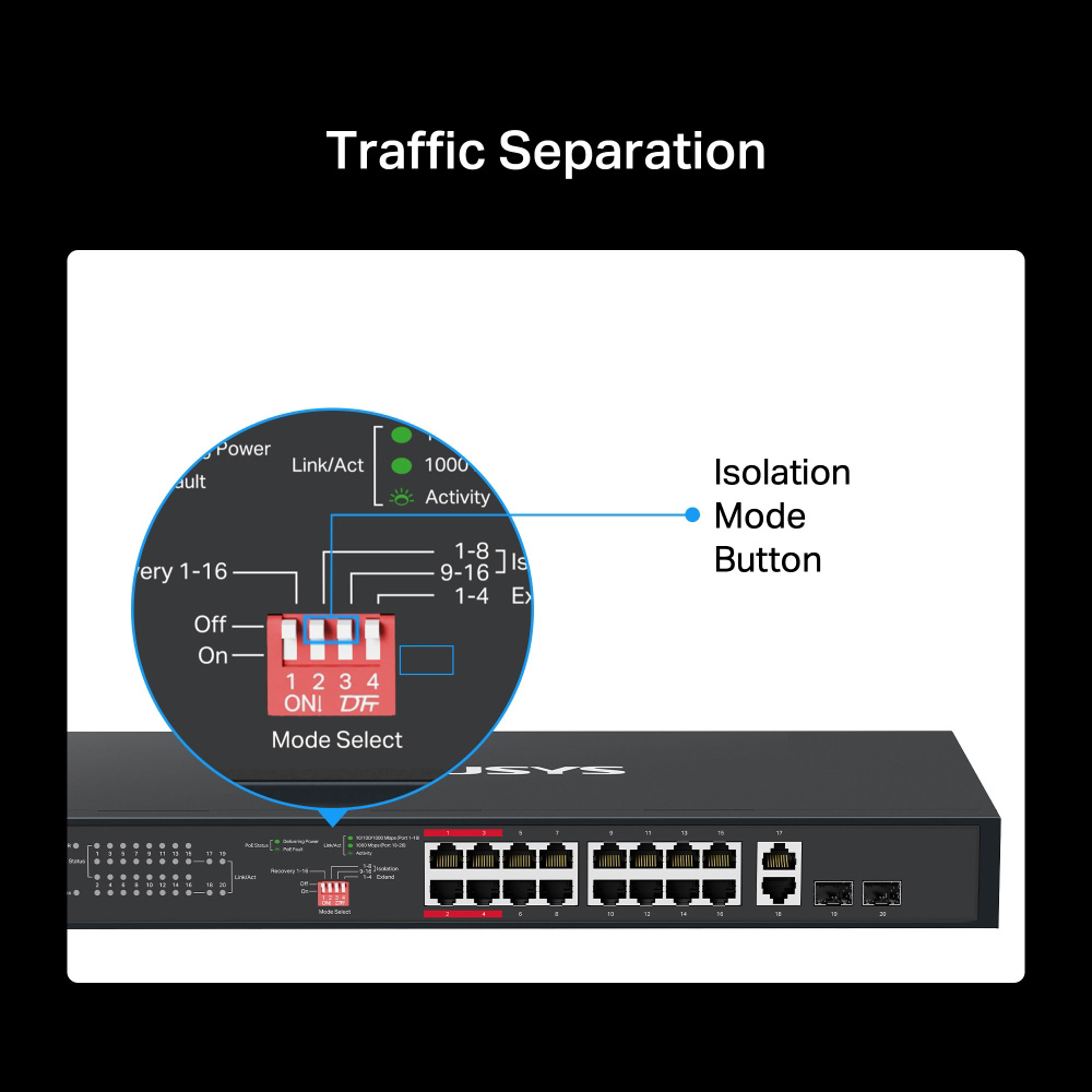 MERCUSYS rackmount switch MS120GP, 20x Gigabit θύρες, PoE+, V1.0 - Image 7