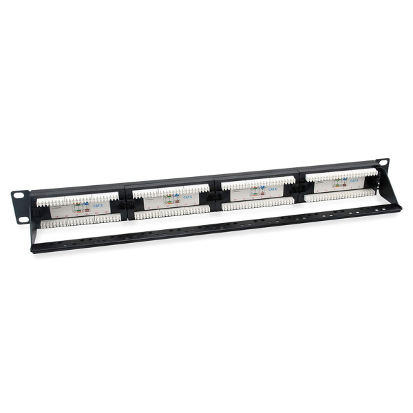 Alternative view of POWERTECH patch panel NETW-0046 για rack 19"/1U, 24 θυρών, CAT 6 UTP, μαύρο