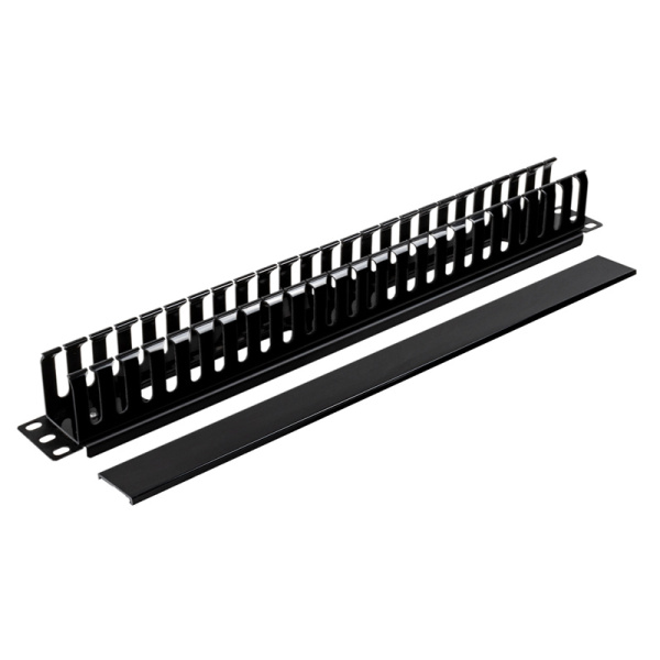 Alternative view of POWERTECH cable management NETW-0048 για rack 19"/1U, πλαστικό, μαύρο