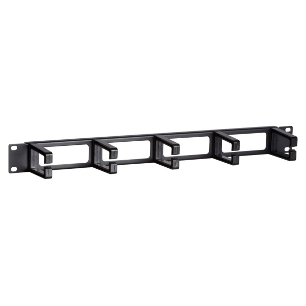 POWERTECH cable management NETW-0049 για rack 19"/1U, 5x γάντζοι, μαύρο
