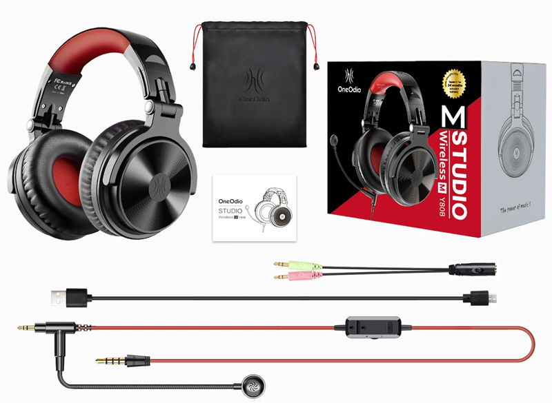 ONEODIO headphones Studio Pro M, ενσύρματα/ασύρματα, Hi-Fi, 50mm, μαύρο - Image 6