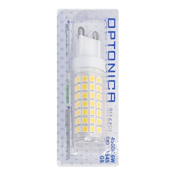 Alternative view of OPTONICA LED λάμπα 1645, 6W, 4500K, G9, 550lm, dimmable