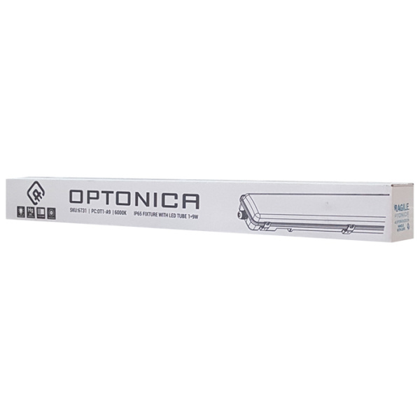 Alternative view of OPTONICA LED φωτιστικό Tube T8 6731, 9W, 6000K, IP65, 800LM, 68cm