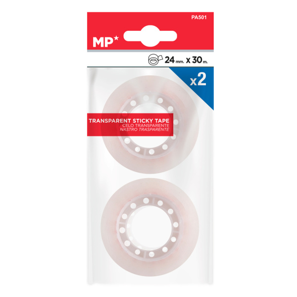 Alternative view of MP κολλητική ταινία PA501, διάφανη, 24mm, 30m, 2τμχ