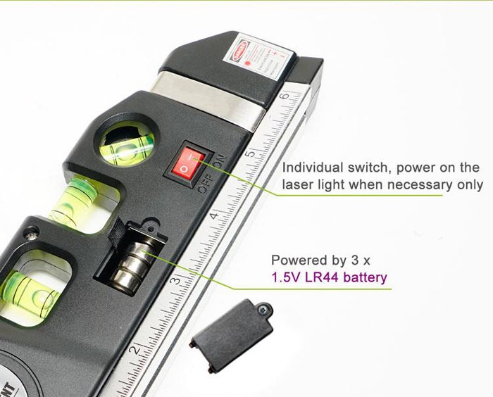 PROSKIT γραμμικό αλφάδι laser PD-161-C με κόκκινη δέσμη, μετροταινία - Image 8