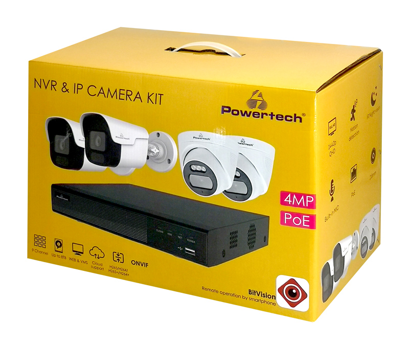 POWERTECH NVR καταγραφικό με 4 κάμερες PT-1233, 4K, 4MP, 9 κανάλια - Image 7