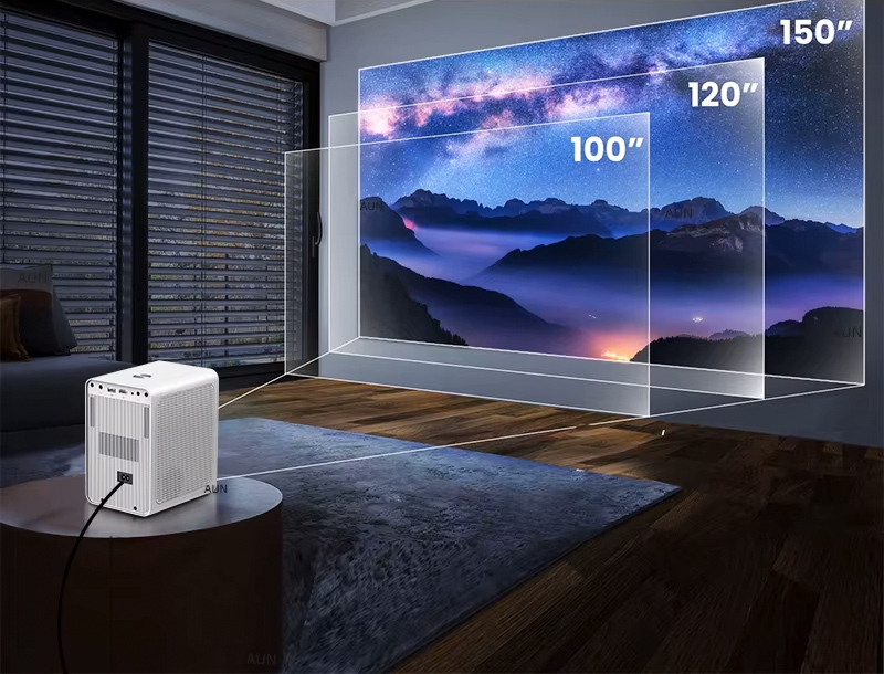 POWERTECH smart βιντεοπροβολέας PT-1306, 1080p, WiFi, 250 ANSI lumens, λευκός - Image 3