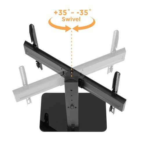 POWERTECH επιτραπέζια βάση τηλεόρασης PT-1328, 37-70", έως 40kg - Image 4