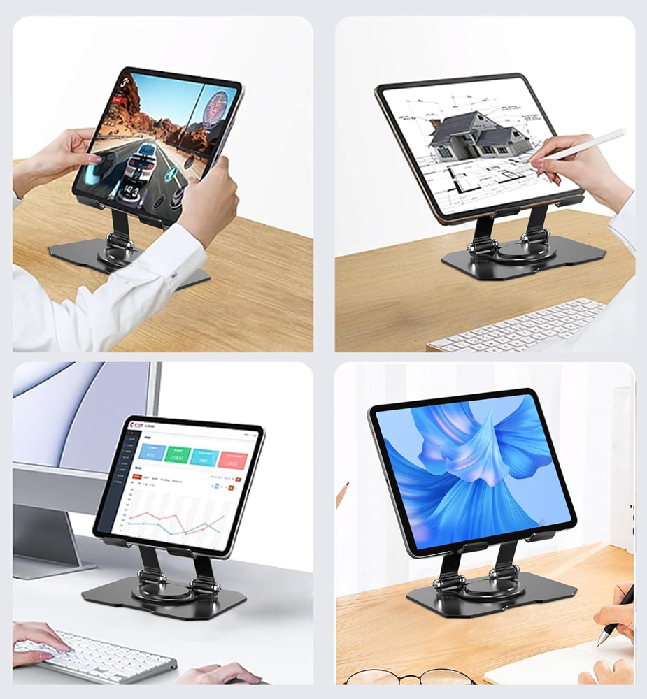 POWERTECH επιτραπέζια βάση για tablet PT-1355 έως 16", foldable, μαύρη - Image 3