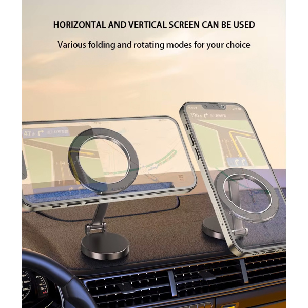 Alternative view of POWERTECH βάση smartphone αυτοκινήτου PT-1356 για ταμπλό, μαγνητική, μαύρη