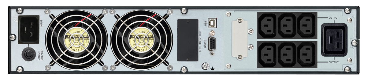 POWERTECH UPS On Line PT-1359 για rack 2U, με οθόνη, 3000VA/2700W, 7x DC output - Image 2