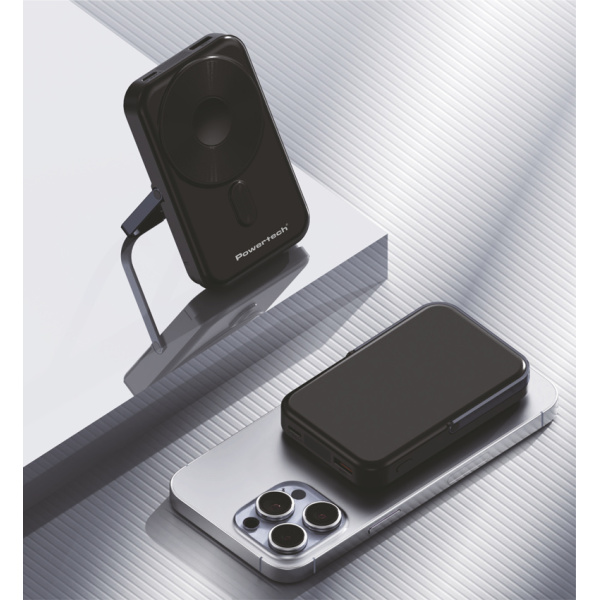 Alternative view of POWERTECH power bank με οθόνη PT-1416, 10000mah, magnetic wireless, 22.5W, μαύρο