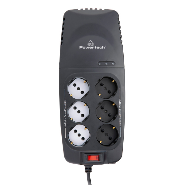 POWERTECH σταθεροποιητής ρεύματος PT-1496, 2000VA/1000W, 6x schuko