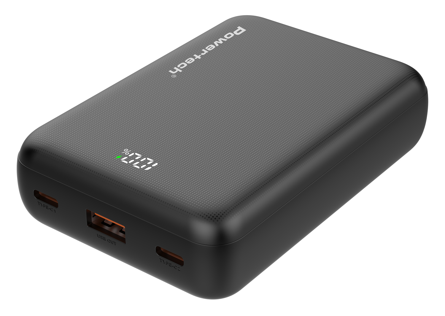POWERTECH power bank PT-1503 με οθόνη, 20000mah, 22.5W, μαύρο - Image 2