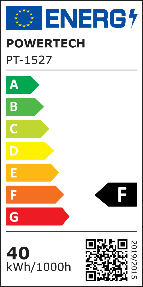 POWERTECH LED φωτιστικό οροφής PT-1527, 40W, 4000K, Φ60x120cm, μαύρο - Image 5