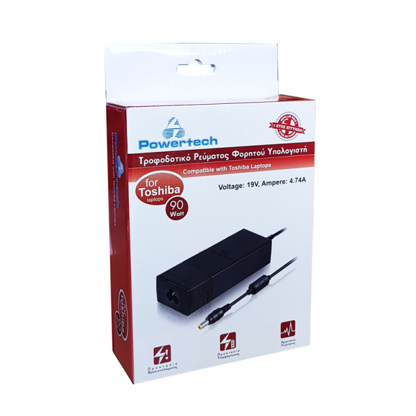 Alternative view of POWERTECH φορτιστής laptop PT-54 για Toshiba, 90W, 19V