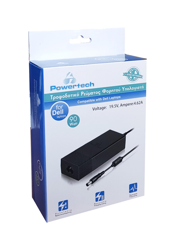 POWERTECH φορτιστής laptop PT-55 για Dell, 90W, 19.5V - Image 2