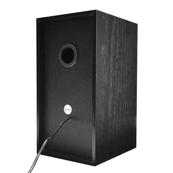 Alternative view of POWERTECH ηχεία Premium sound PT-845 από ξύλο, 2x 3W, 3.5mm, μαύρα