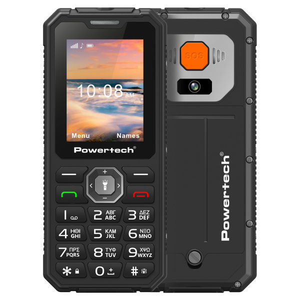 Alternative view of POWERTECH κινητό τηλέφωνο Sentry Armor, dual SIM, πλήκτρο SOS, 4G, IP67, μαύρο