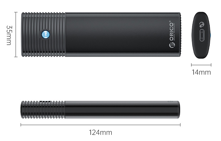 ORICO θήκη για Μ.2 NVMe SSD PWM2-G2-BK-EP, 10Gbps, έως 4TB, μαύρη - Image 3